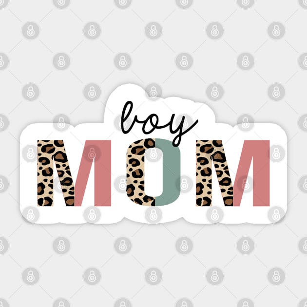 boy mom Leopard Print Funny Sticker by HeroGifts